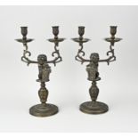 2x Amsterdam candlestick, 1900