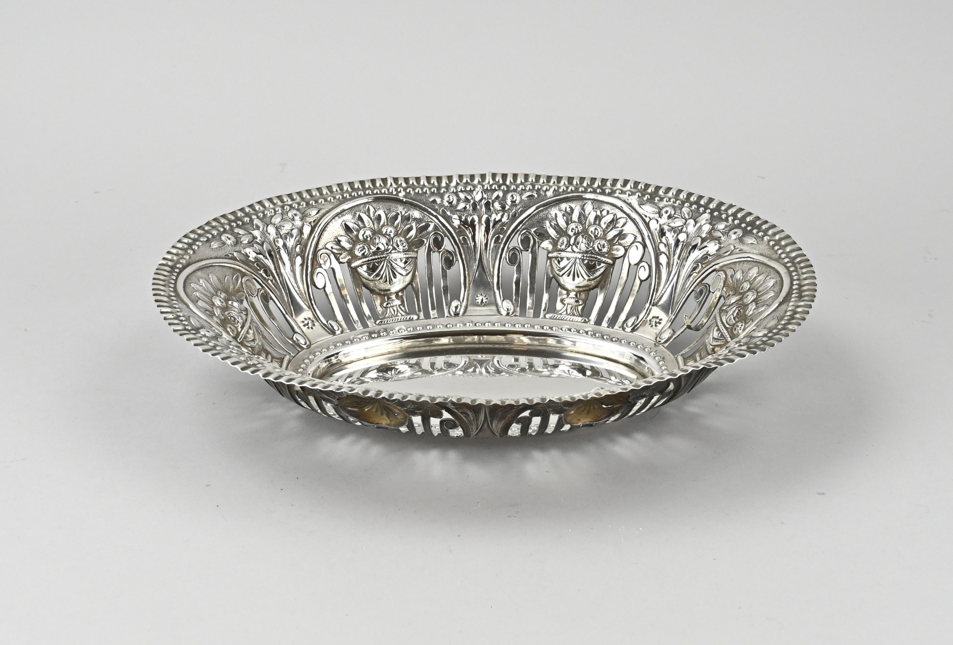 Openwork silver bowl