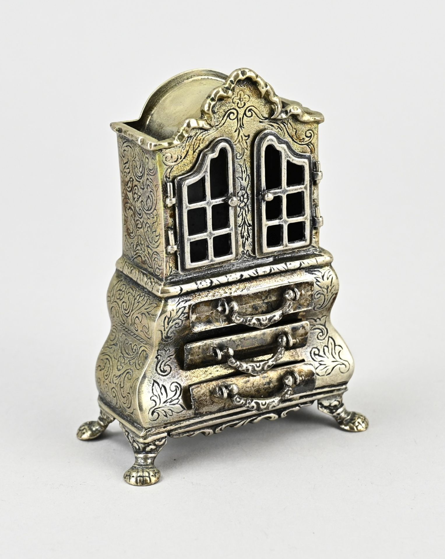 Silver miniature cabinet