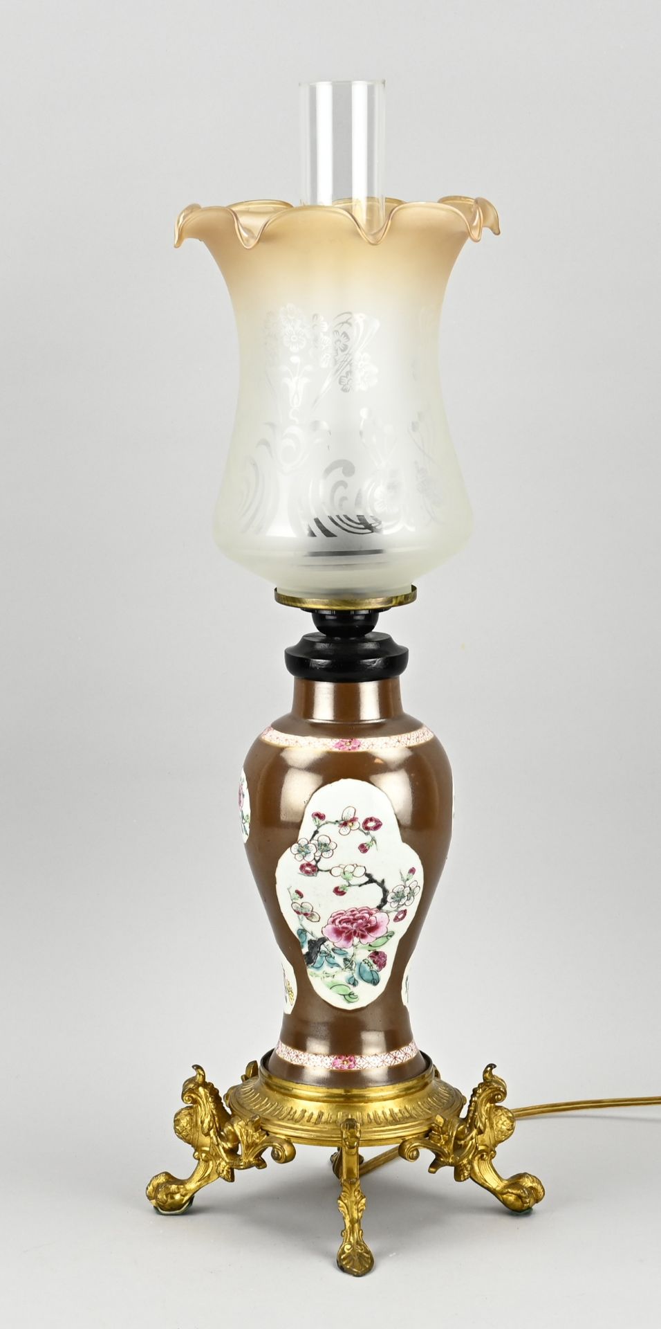 18th Century Chinese table lamp, H 61 cm.