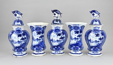 5-piece Delft cabinet set