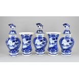 5-piece Delft cabinet set