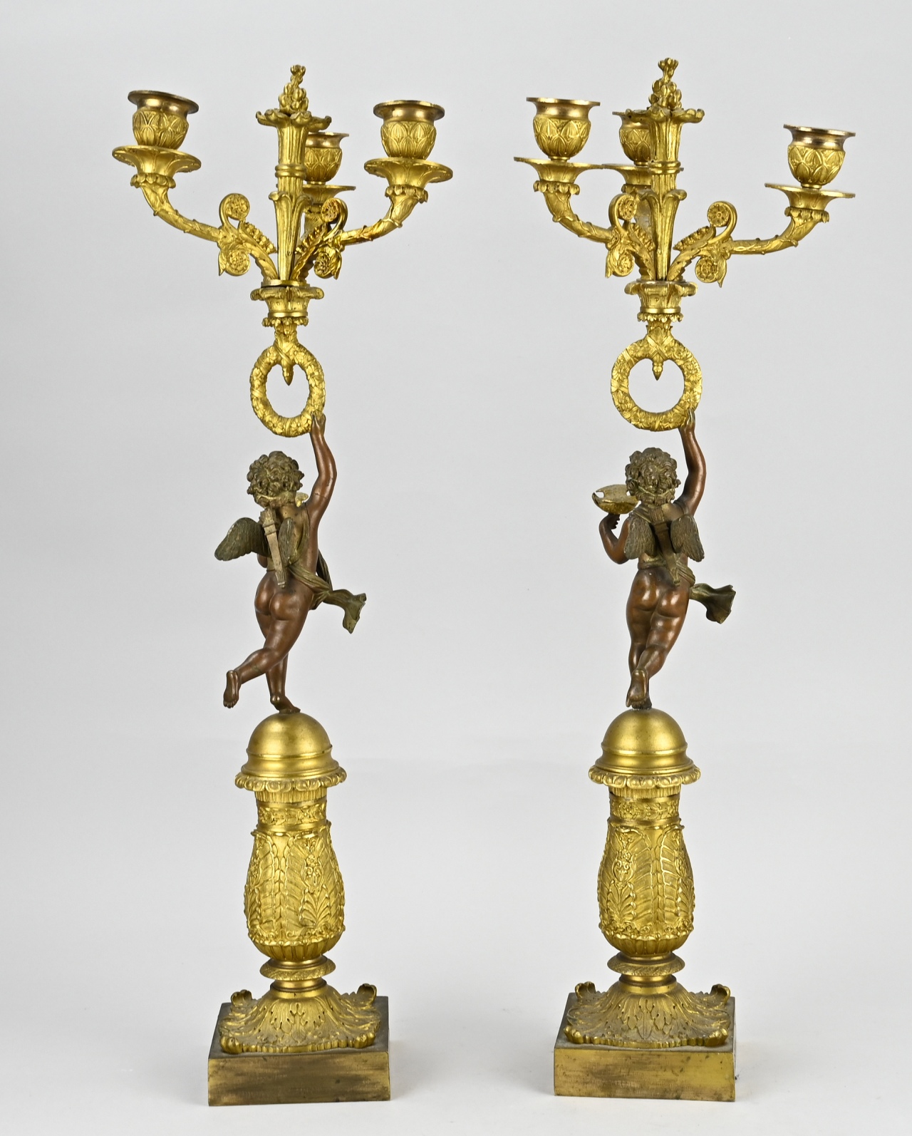 2x Empire candlestick, H 59 cm. - Image 2 of 5