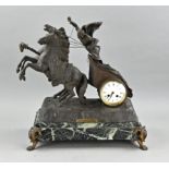 French chariot mantel clock, 1880