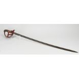 Antique saber with shagreen, L 95.5 cm.