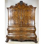 18th century burr walnut cabinet, 1760