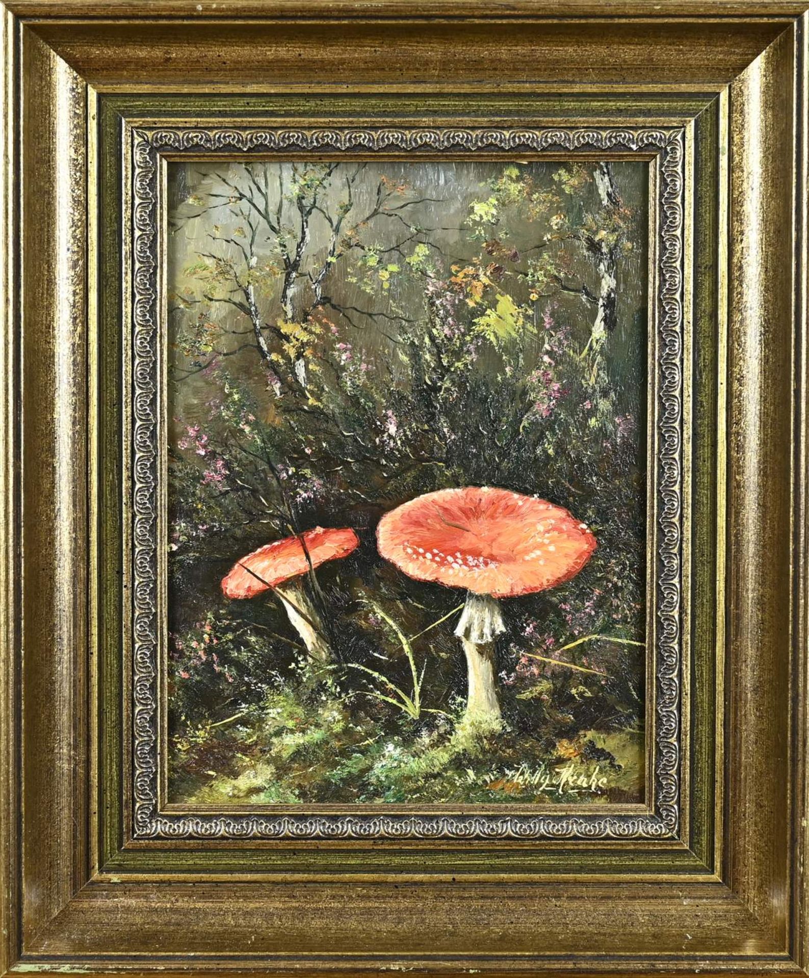 Willy Krake, Forest view with fly agarics