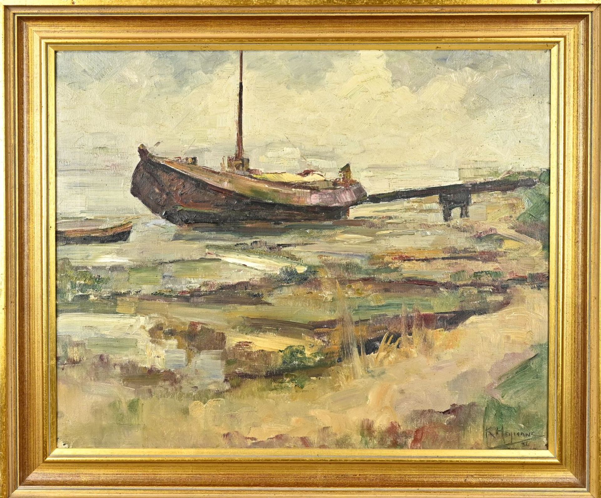 Karel Heymans, Fishing boat at jetty