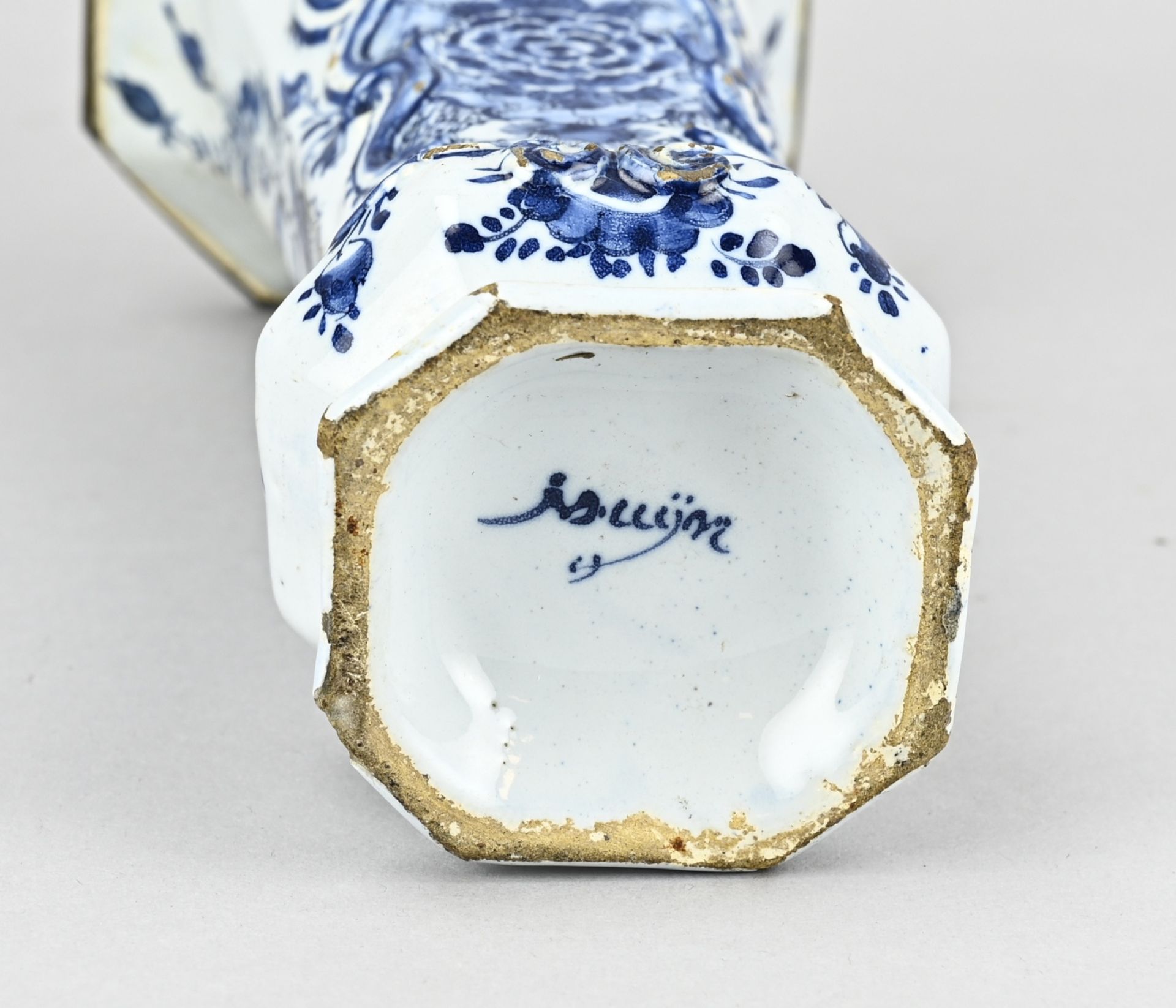 Delft vase, H 21 cm. - Image 3 of 3