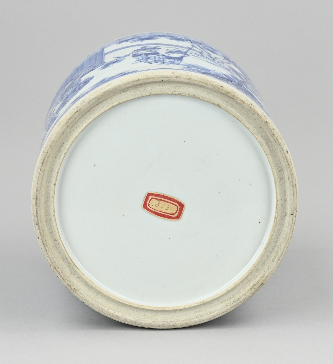 Chinese brush pot Ã˜ 19 cm. - Image 2 of 2