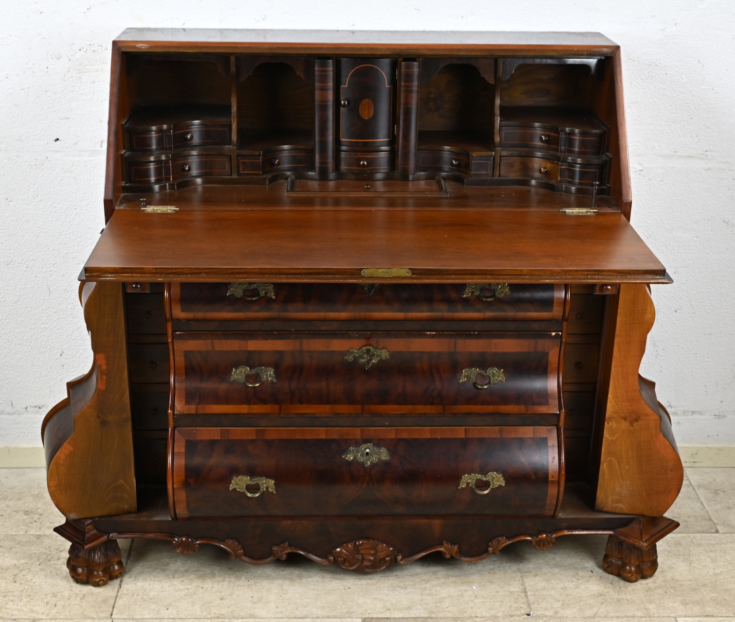 Burr walnut desk