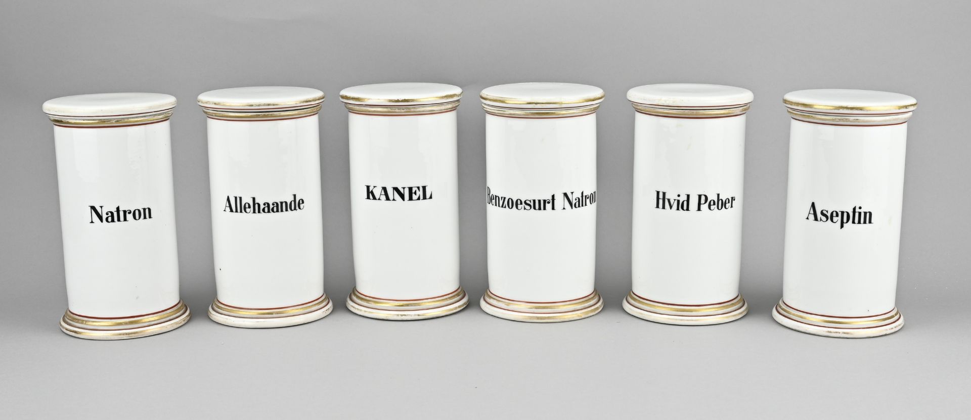 6x Apothecary pot Royal Copenhagen