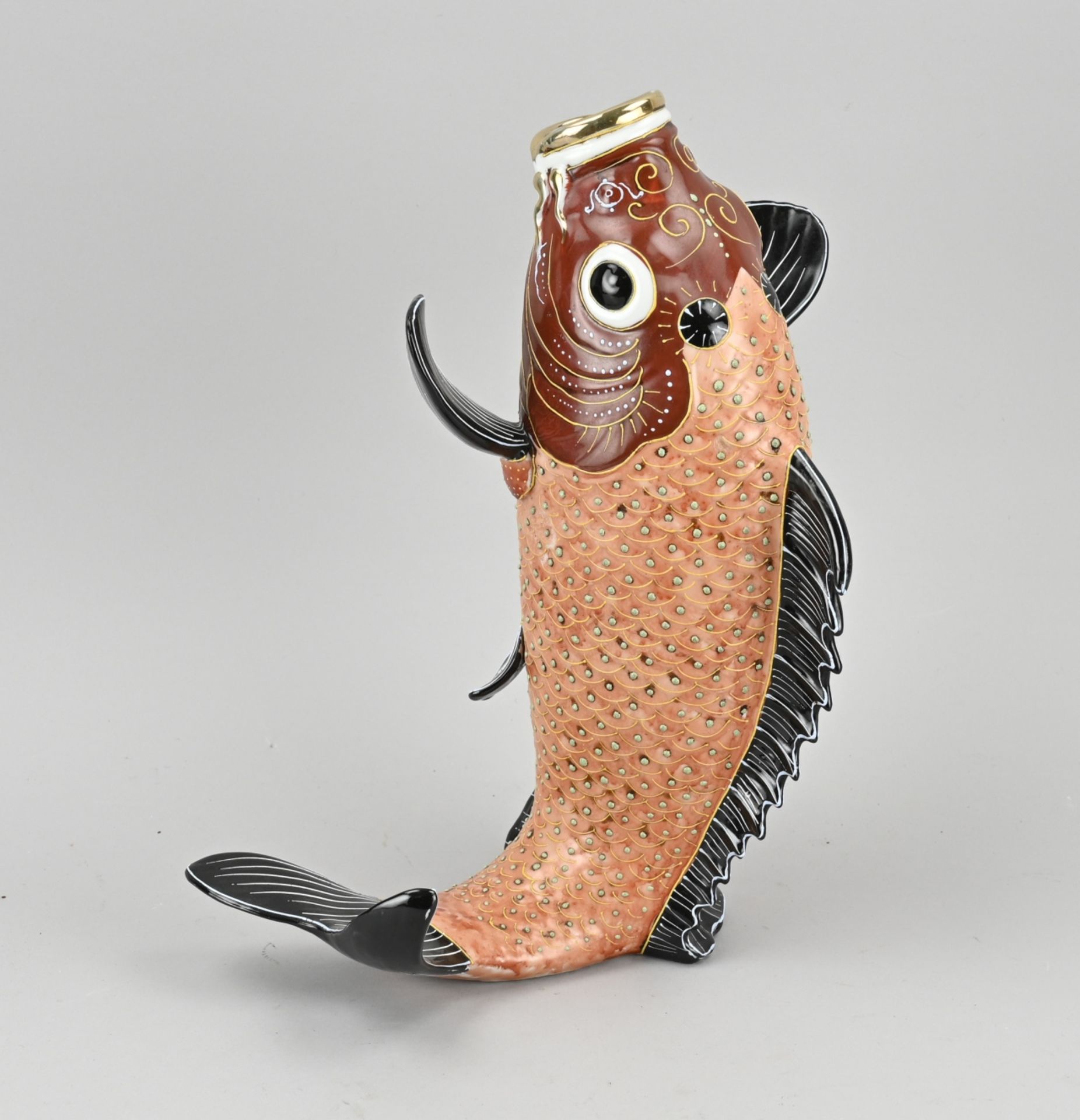 Antique Satsuma fish, 1900