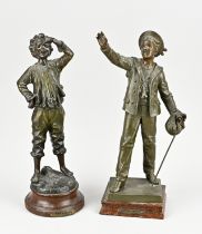 2x Antique statue, 1900