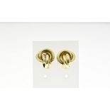 Gold stud earrings