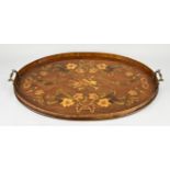 Inlaid tray, floral