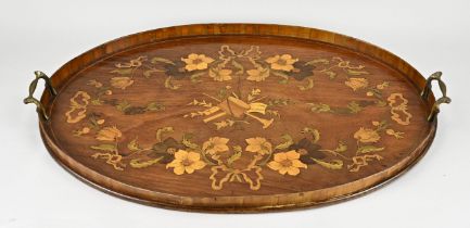 Inlaid tray, floral