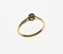 Gold ring with old diamond