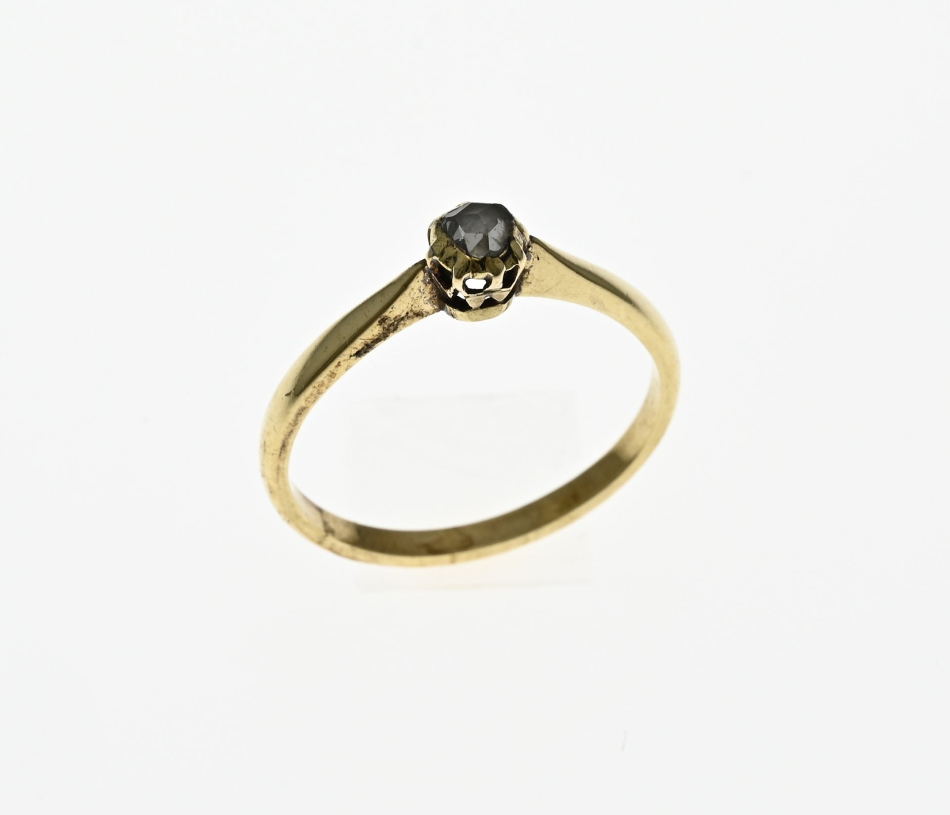 Gold ring with old diamond