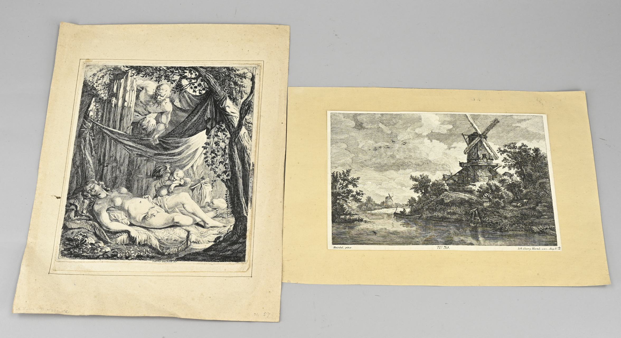 2x Engraving, 17th - 18th Century