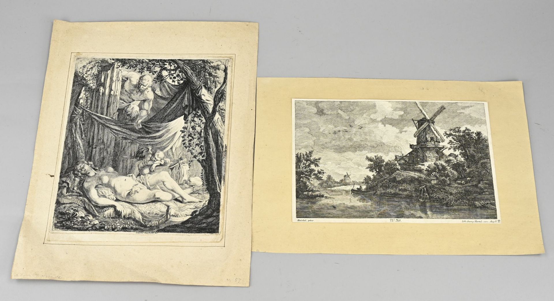 2x Engraving, 17th - 18th Century