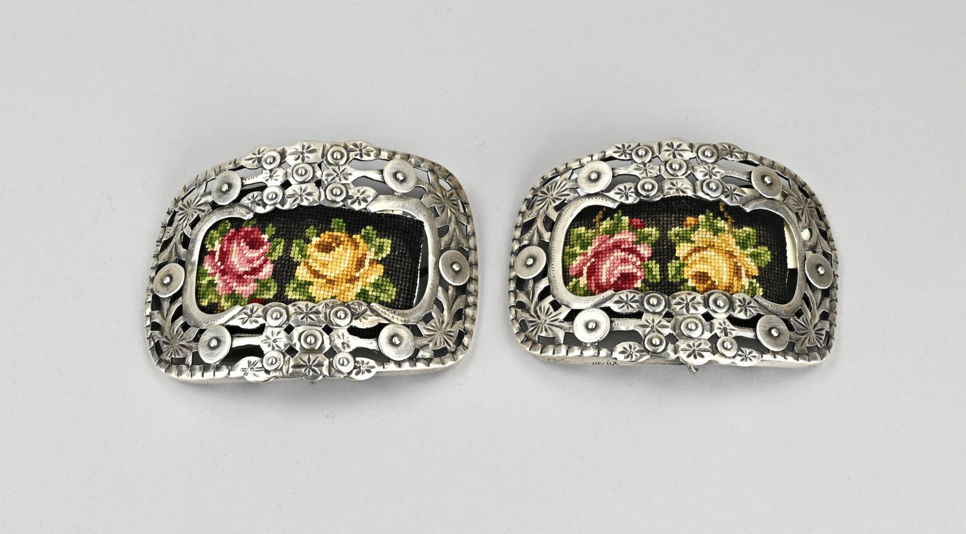 Pair of silver shoe buckles