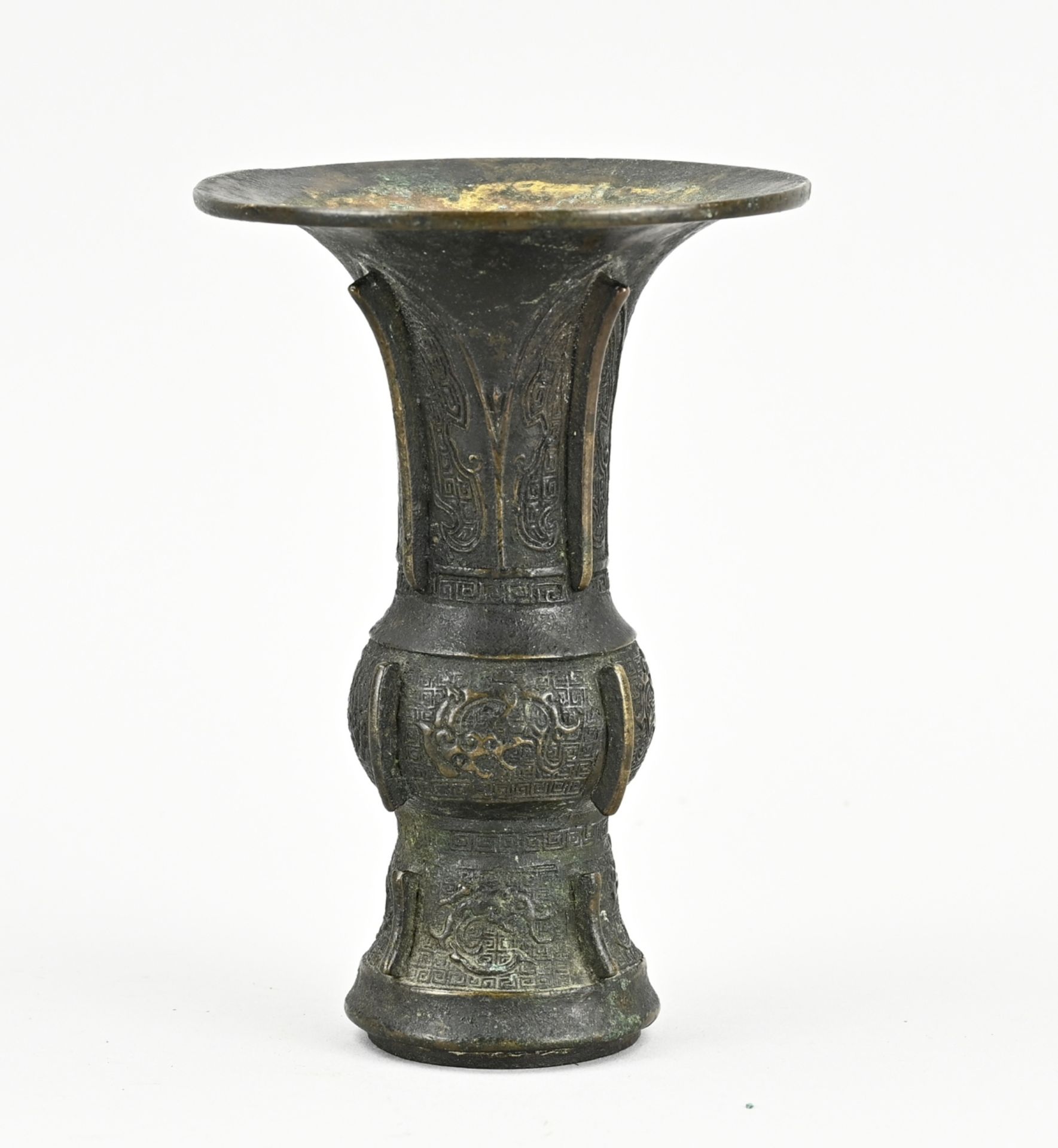 Chinese bronze vase, H 14.5 cm.