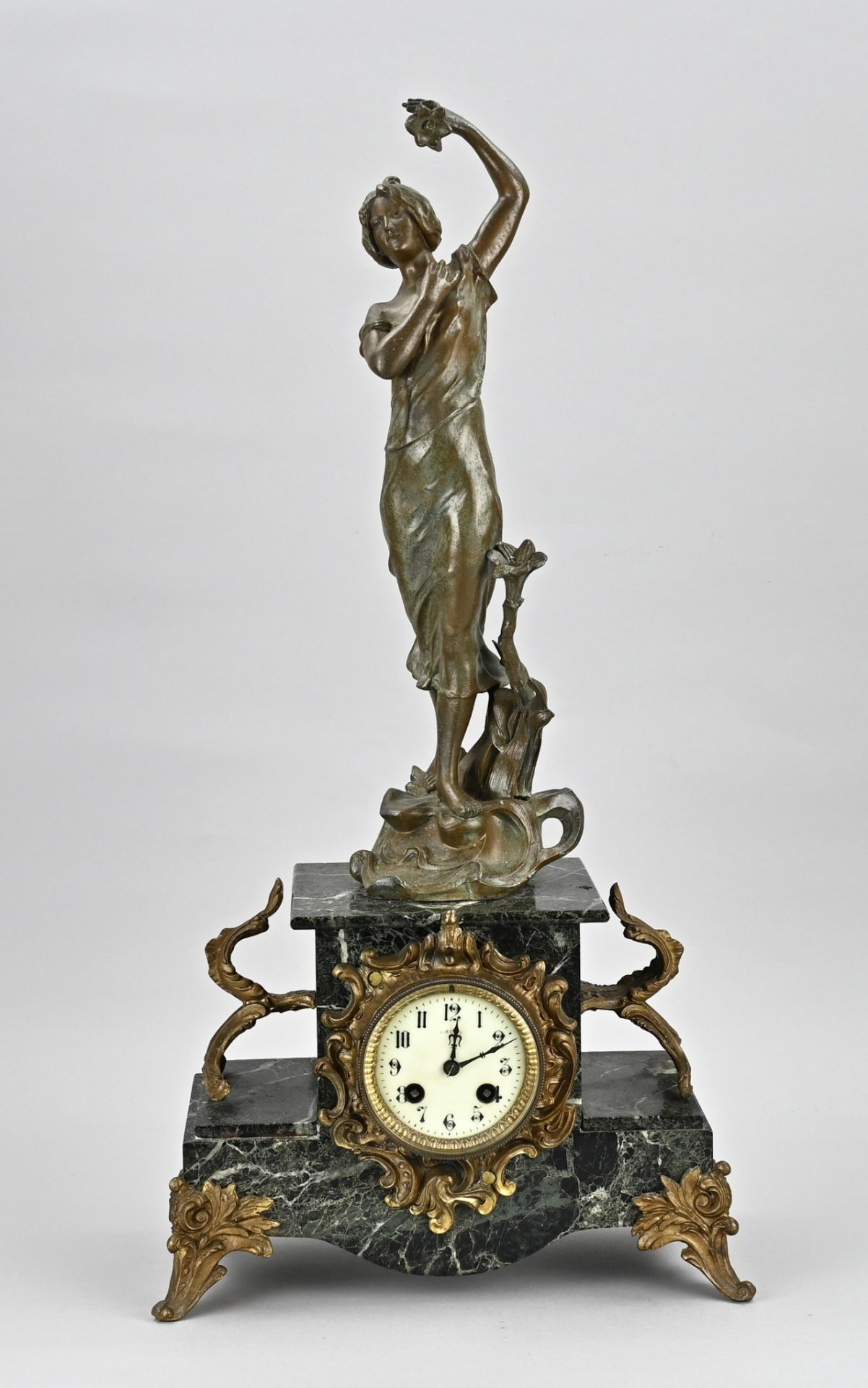 French mantel clock, H 63 cm.