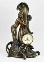 French Art Nouveau mantel clock, 1900