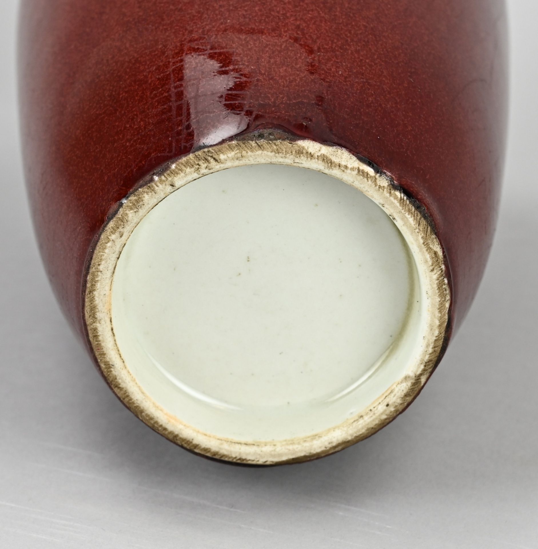 Chinese sang de boeuf vase, H 23.6 cm. - Image 2 of 2