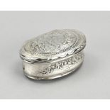 Oval silver box