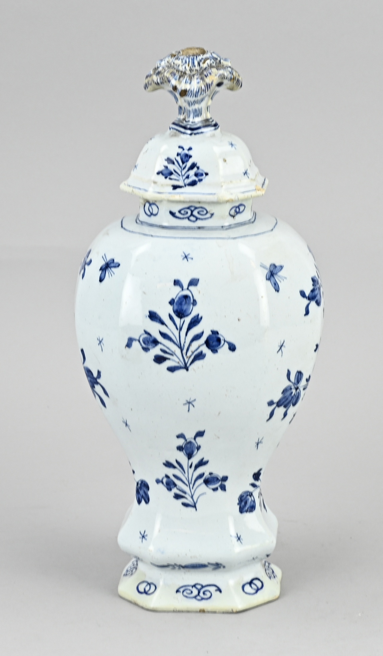 Antique Delft vase, H 32 cm. - Image 2 of 3