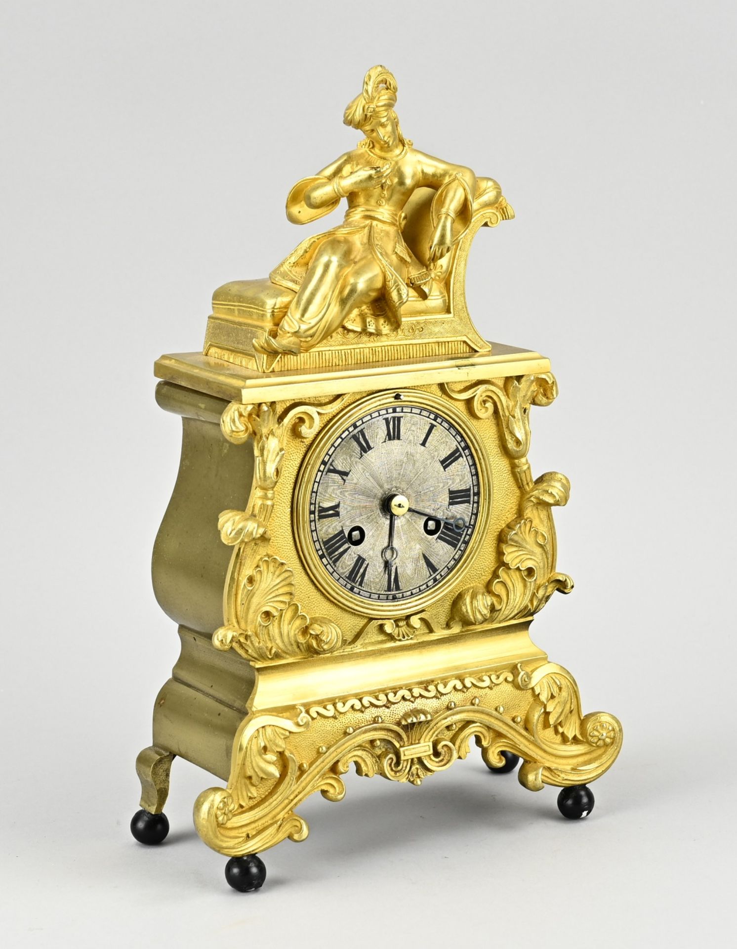 Charles Dix mantel clock, H 28.5 cm.