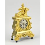 Charles Dix mantel clock, H 28.5 cm.