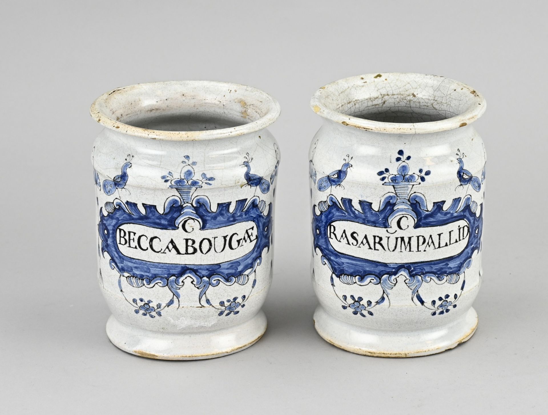 2x Apothecary pot, H 14 cm.