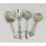 4 Silver decorative spoons