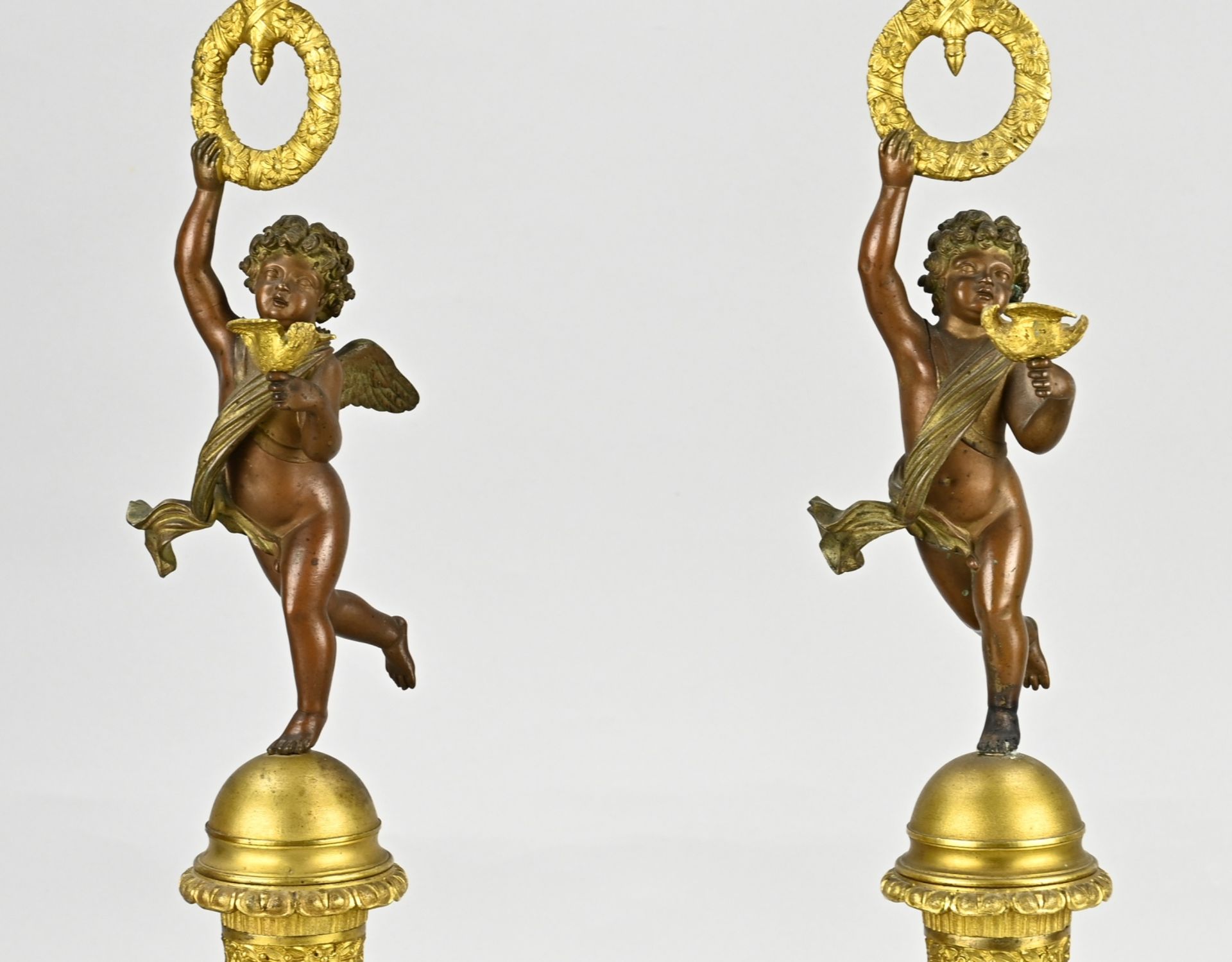 2x Empire candlestick, H 59 cm. - Image 4 of 5