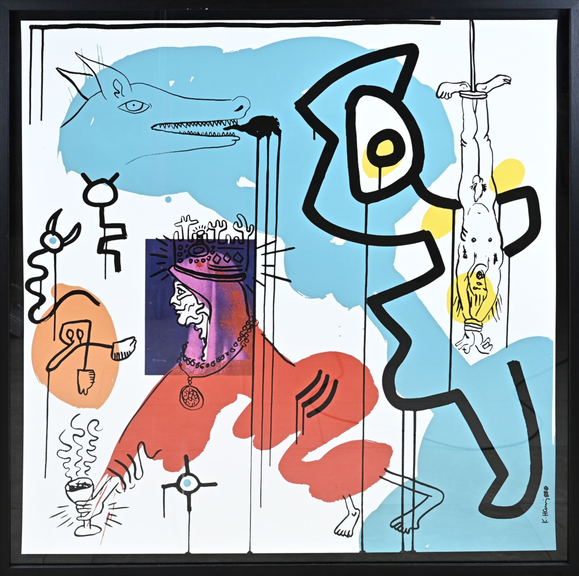 Print Keith Haring, Fantasy figures