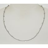 White gold choker with diamond