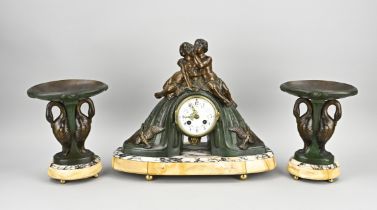 Art Deco clock set