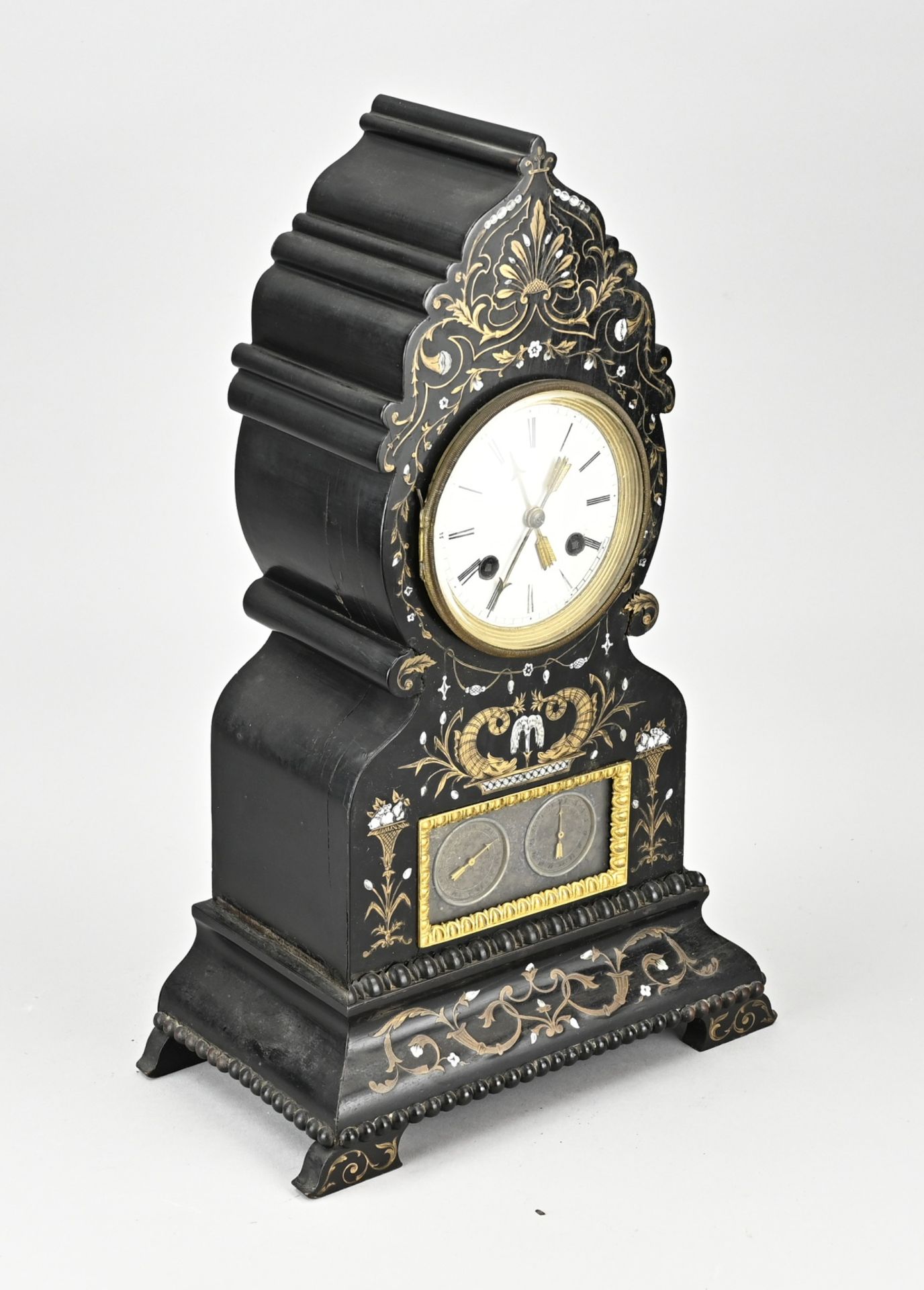 French boulle clock with calendar - Image 2 of 2