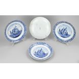 4x Delft plate (18th century)