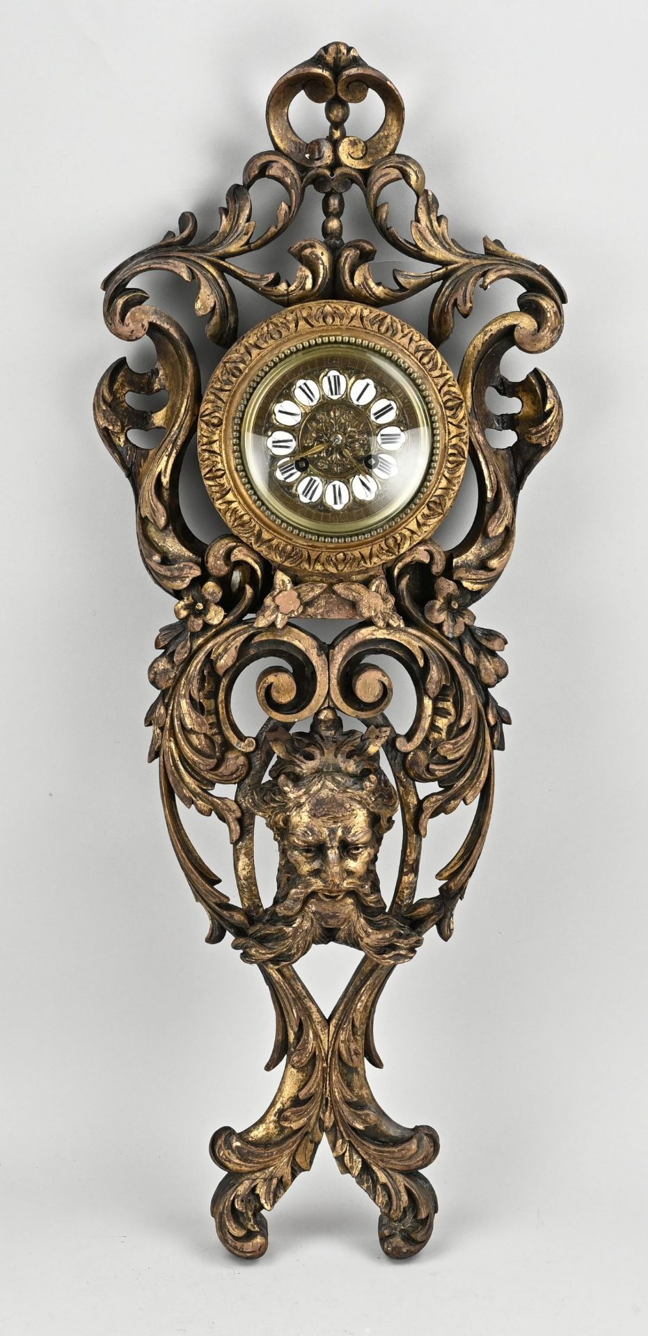 French cartel clock (wood carved)