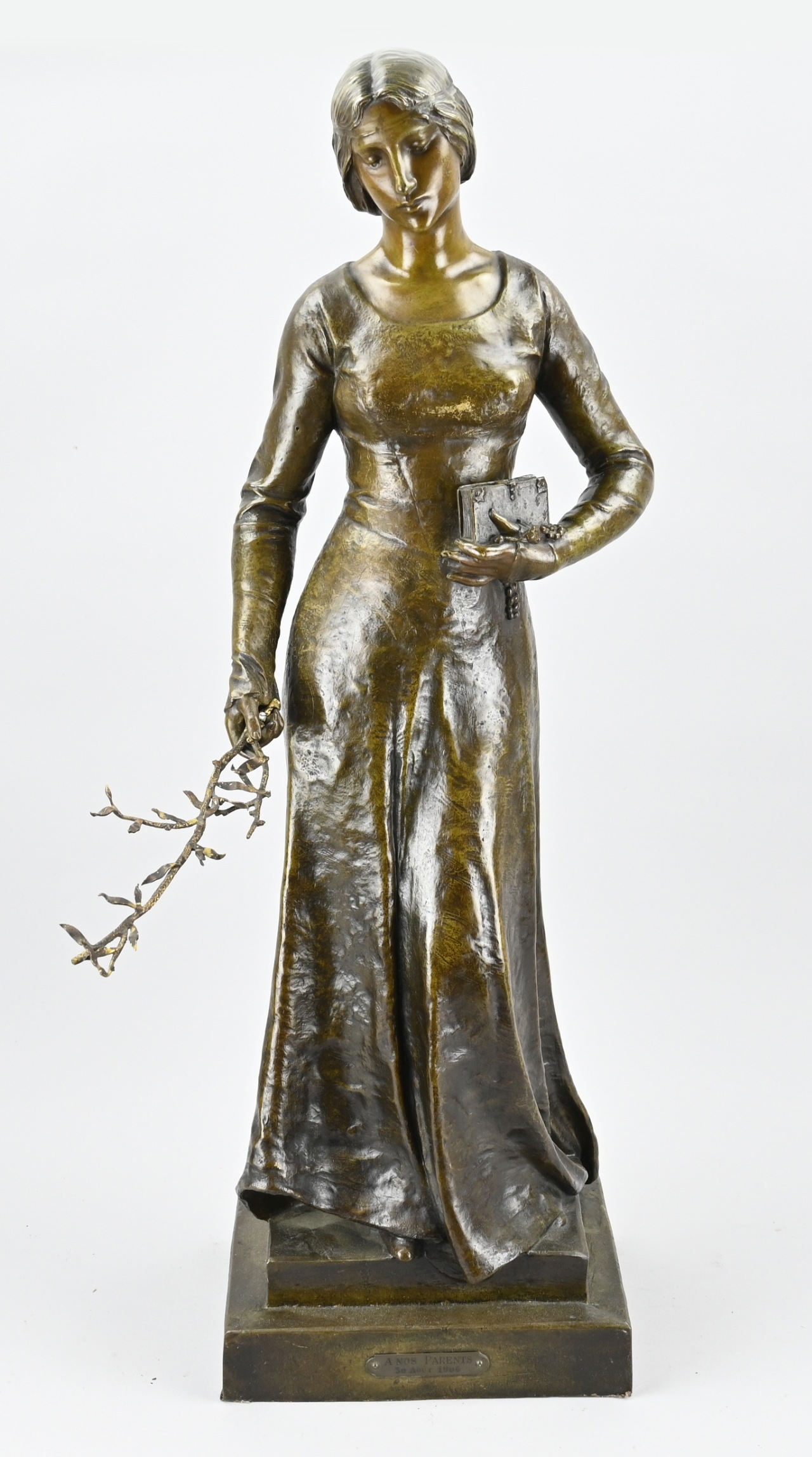 Antique bronze statue, H 82cm.