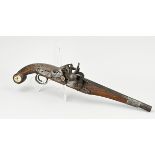 Antique Persian flint pistol, L 48 cm.