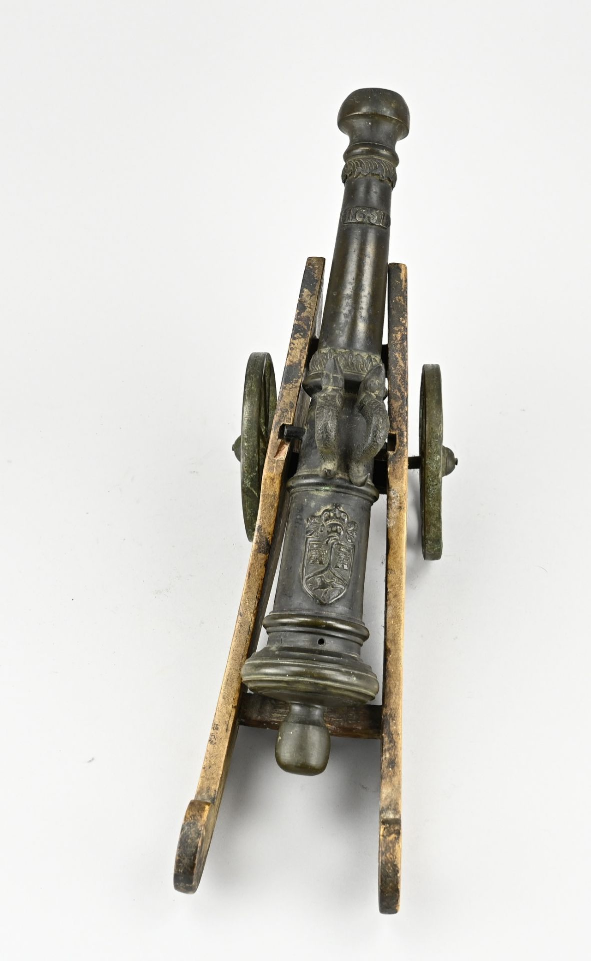 Antique bronze cannon - Image 2 of 2