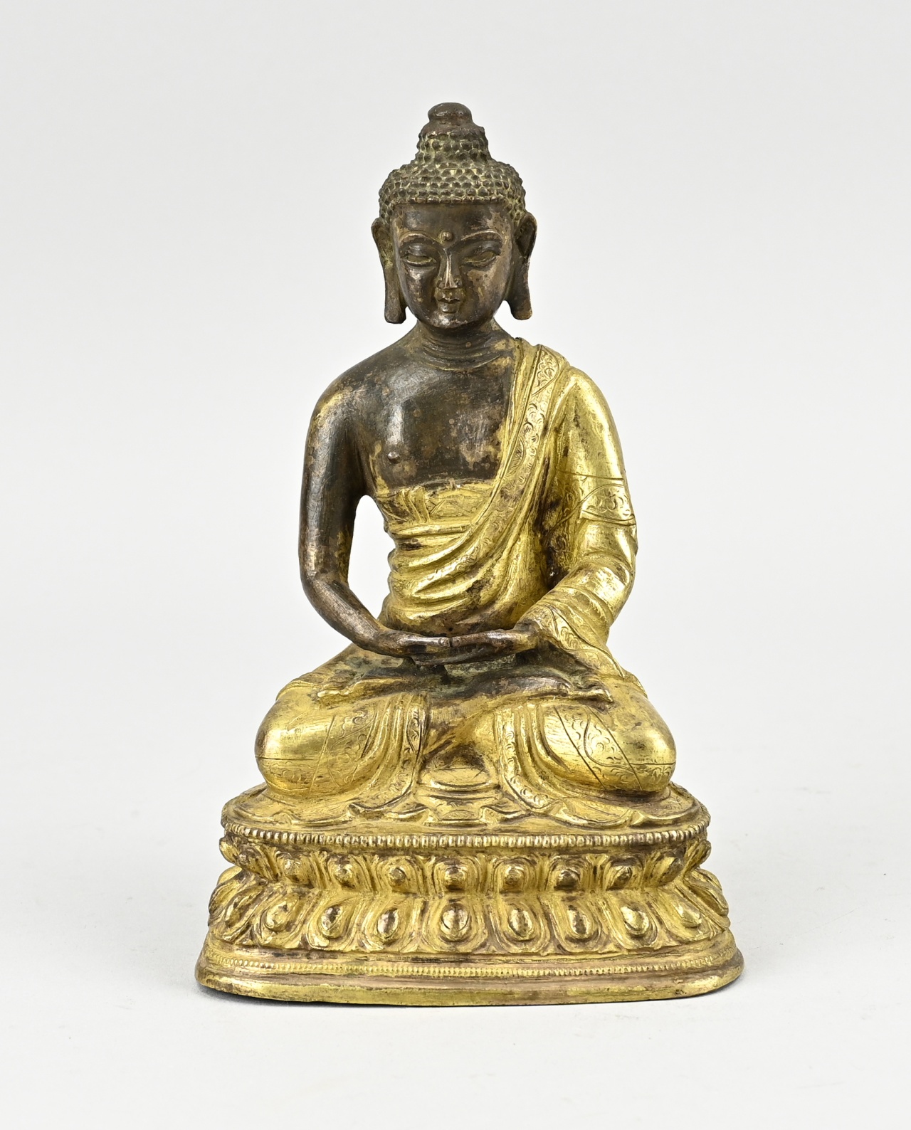 Chinese bronze Buddha, H 15.4 cm.