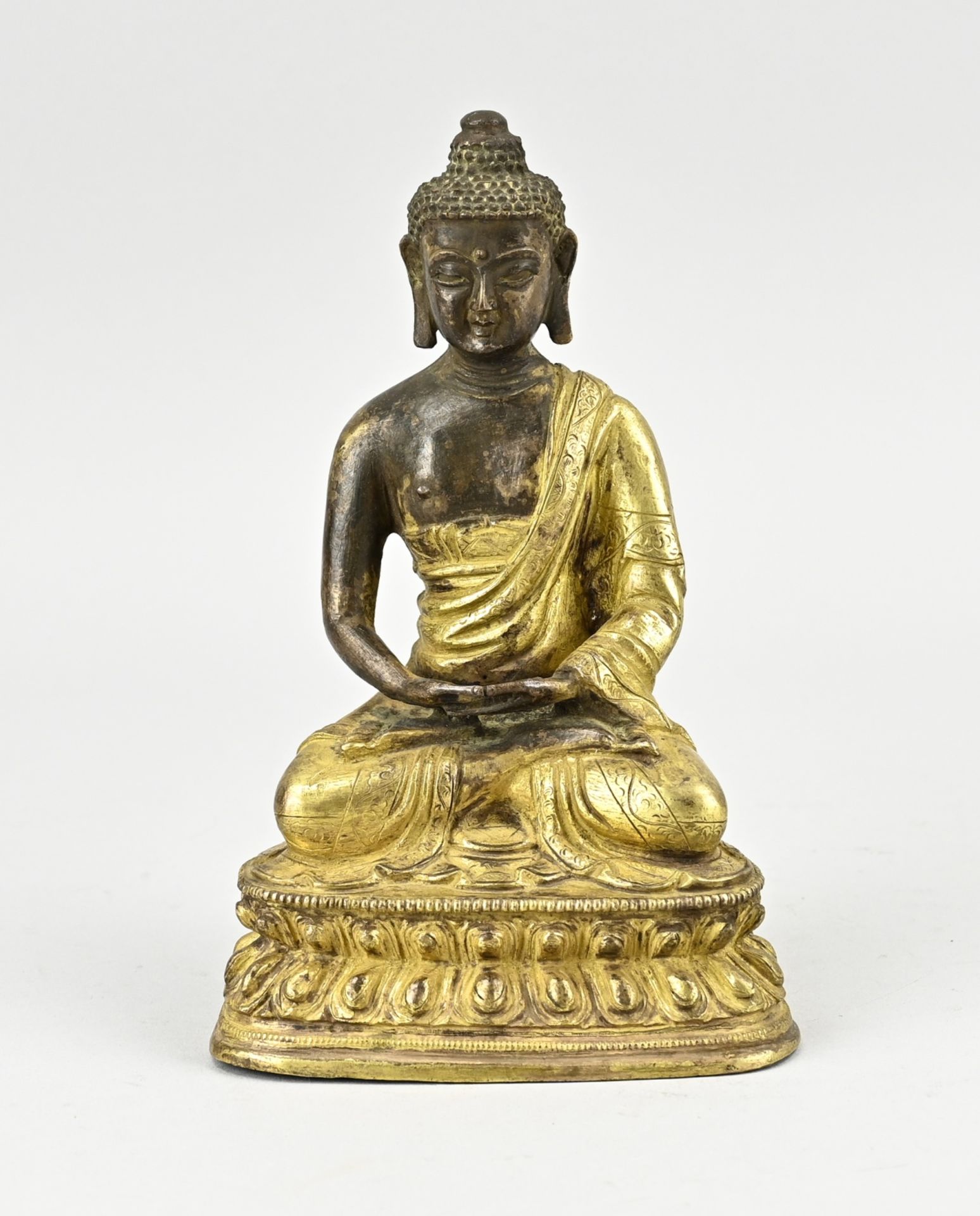 Chinese bronze Buddha, H 15.4 cm.