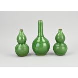 3x Chinese celadon vase