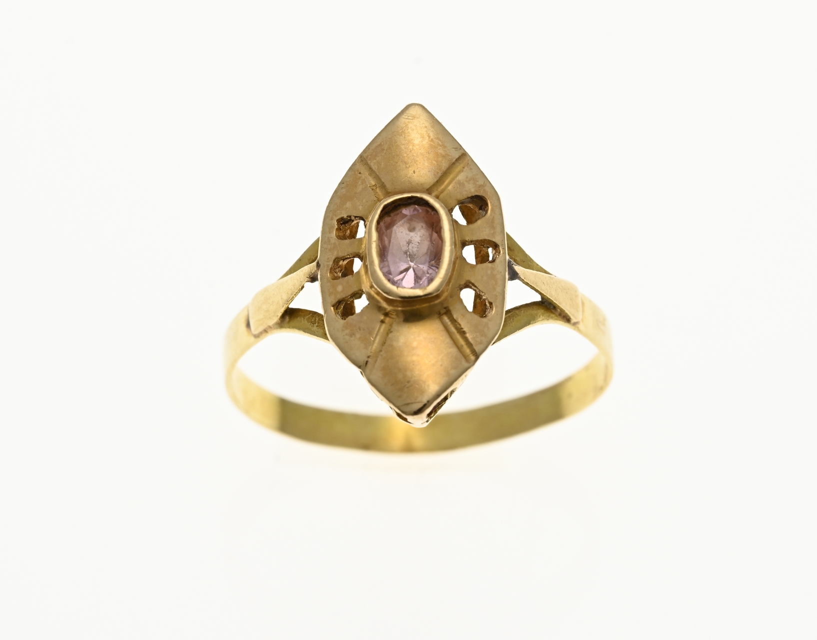 Gold ring (pink stone)